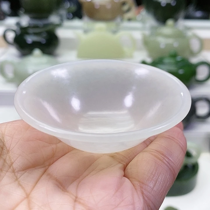 未镶嵌和田玉挂件茶杯50m l