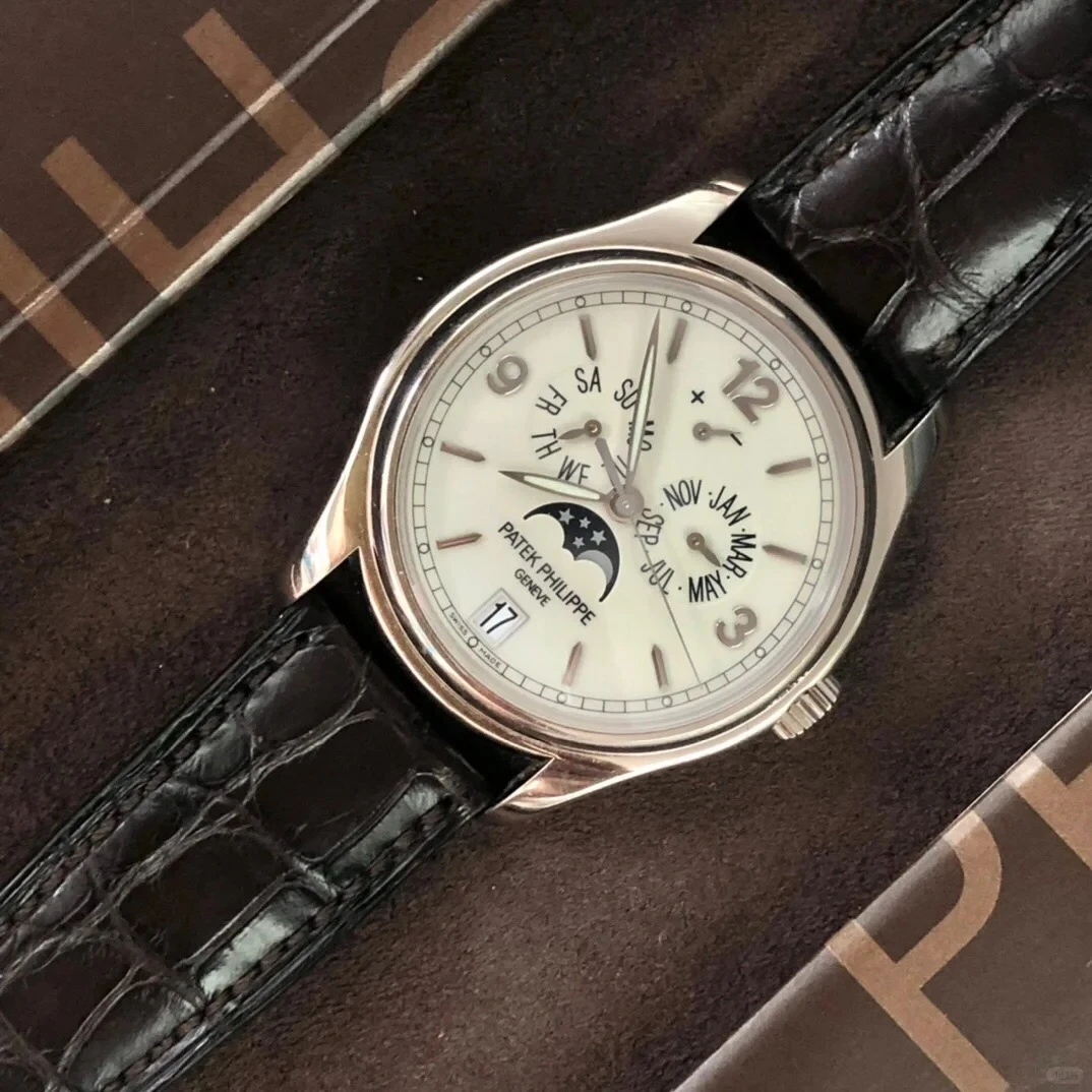 99新 Patek Philippe/百达翡丽 单表 5146G 白金年历月相