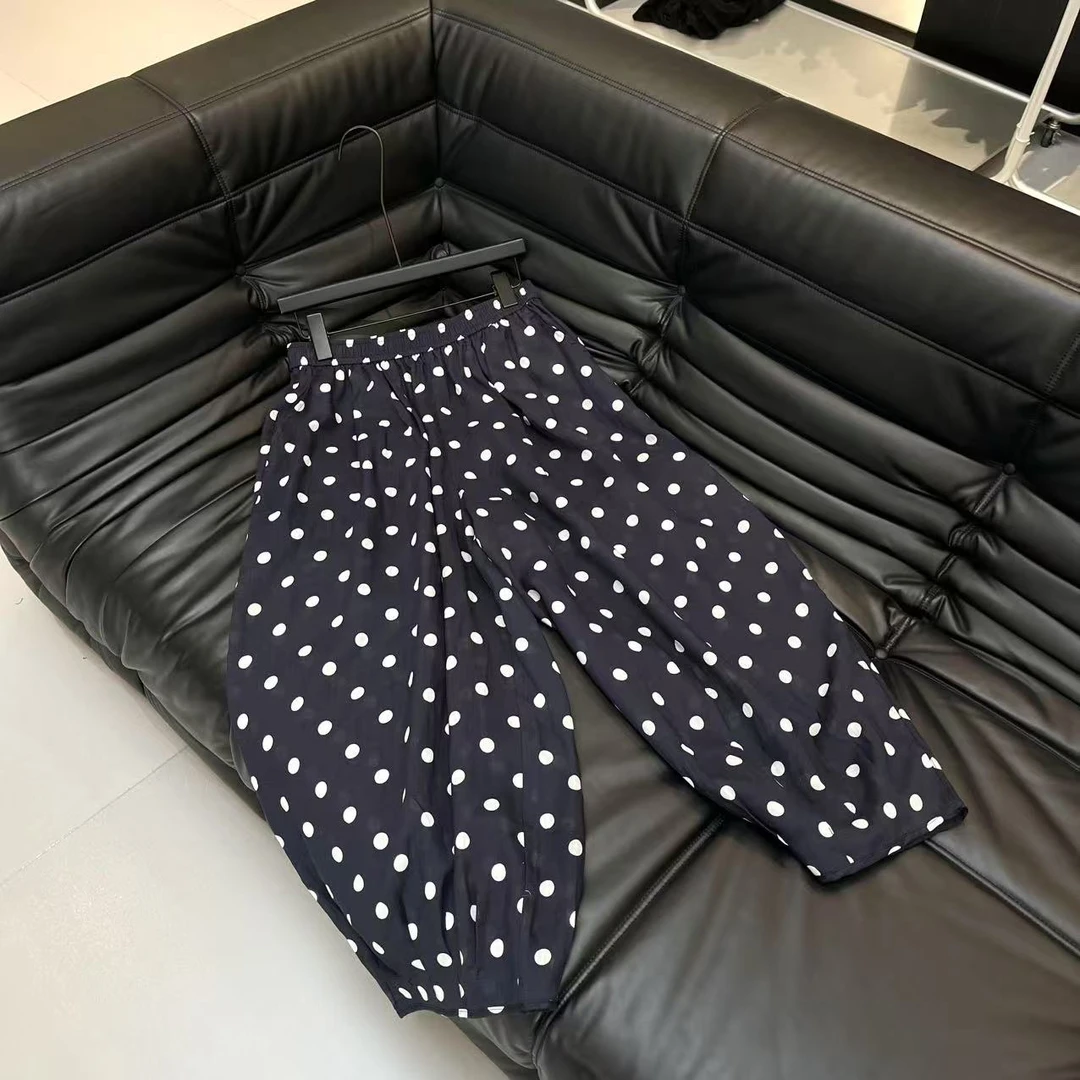 天丝苎麻波点【汽球裤】   3702