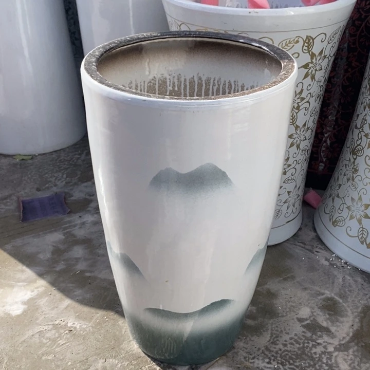 高腰白山水大号口30/52