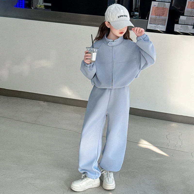 女童秋装套装2025新款洋气时髦大童休闲春秋6-12岁儿童两件套潮款