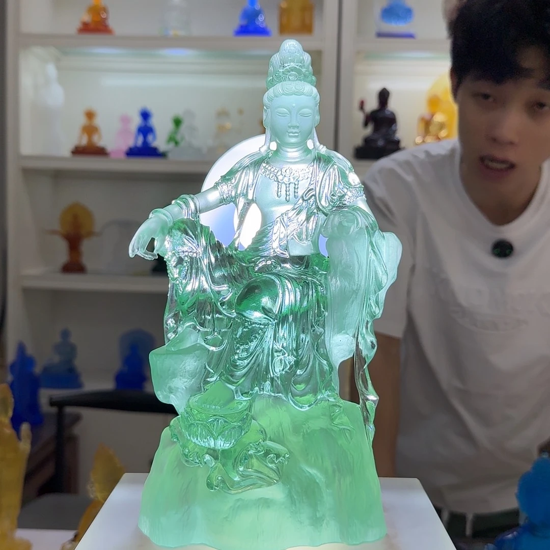 琉璃古法琉璃自在观音