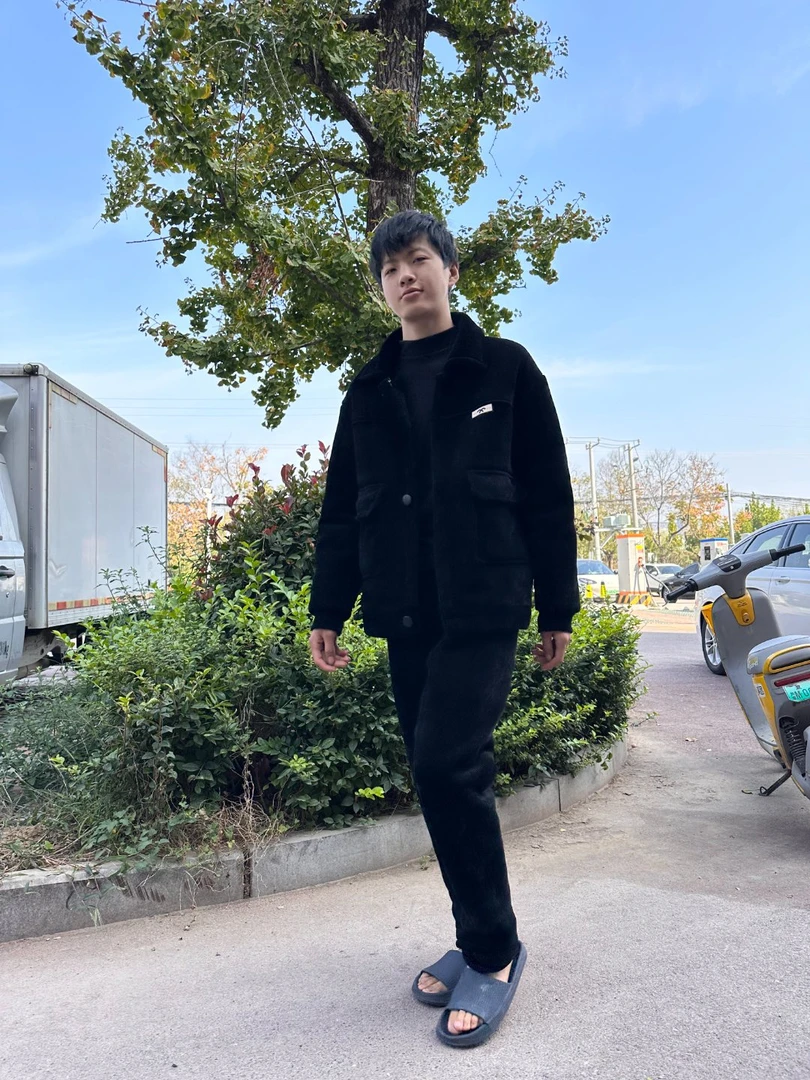男士雪尼尔冬季加绒加厚休闲套装保暖时尚男士睡衣冬款加厚加绒