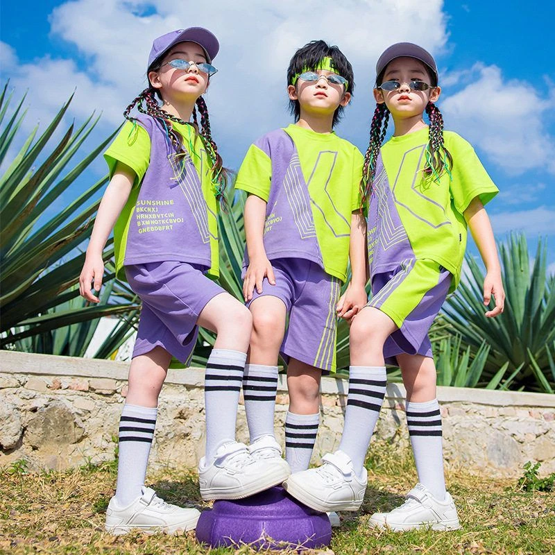 新款小学生校服夏季运动服幼儿园园服夏装儿童班服演出服两件套