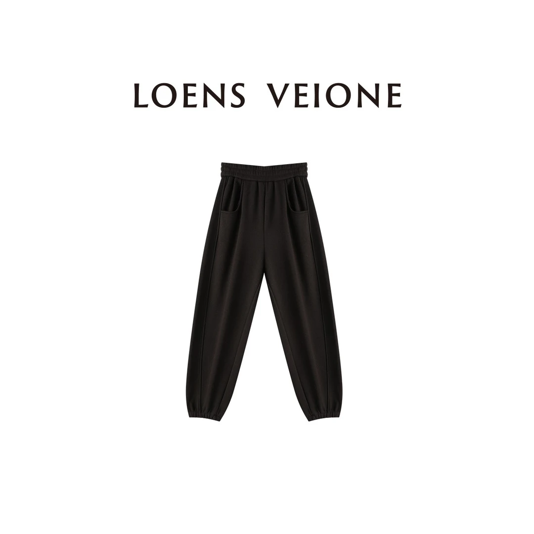 LOENS VEIONE/罗拉【羊绒+桑蚕丝】百搭抽绳羊绒裤24CVDG0481N