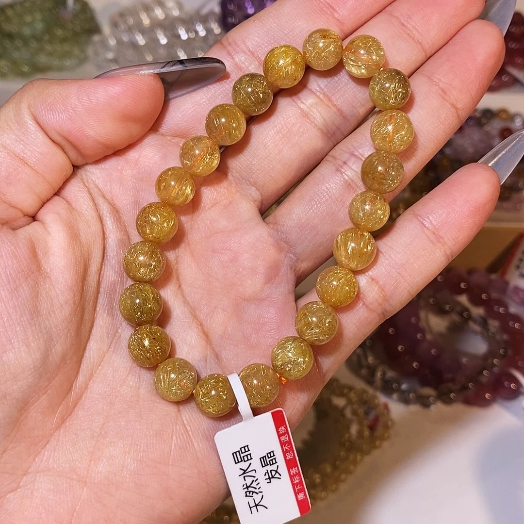 【闪购商品】水晶手串未镶嵌金发8.8mm