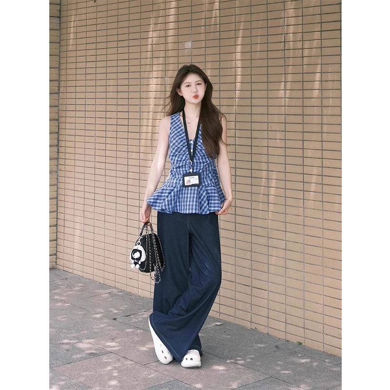 夏日清纯少女感穿搭独特漂亮减龄款上衣休闲裤子韩系绝美小套装女