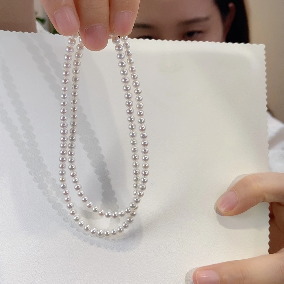 颈饰18K金镶嵌淡水珍珠