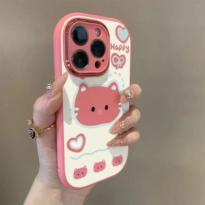 镂空猫咪适用苹果15手机壳软壳iPhone16promax小众14/13高级12/11