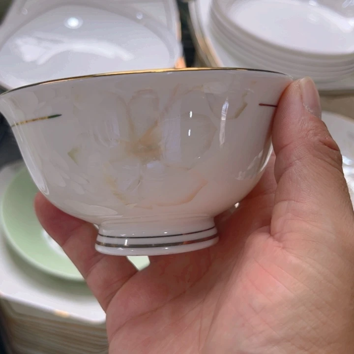 瓷片秒金4.5寸碗十个微瑕