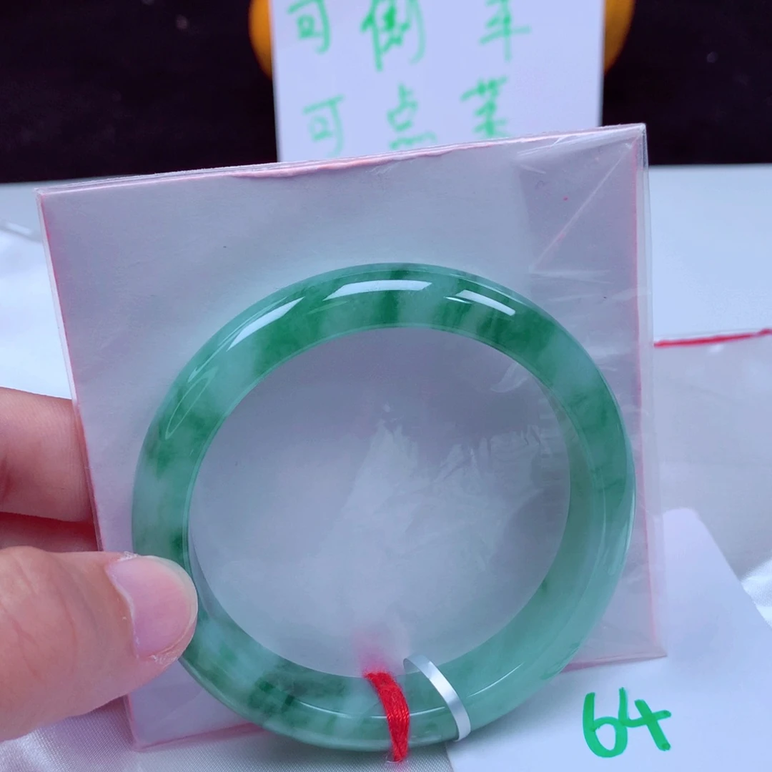 未镶嵌手镯翡翠缅甸天然A货翡翠手镯55.2