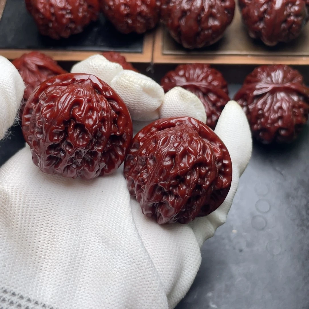 吊坠文玩核桃白狮子