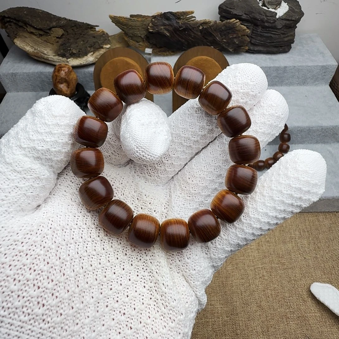 柏木（崖柏）手串/手链13-14尺寸太行崖柏黄粉黑油手串