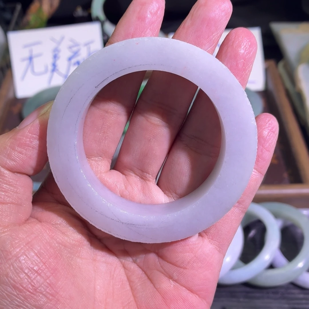 定制翡翠未镶嵌天然纹理随机，追求完美者慎拍