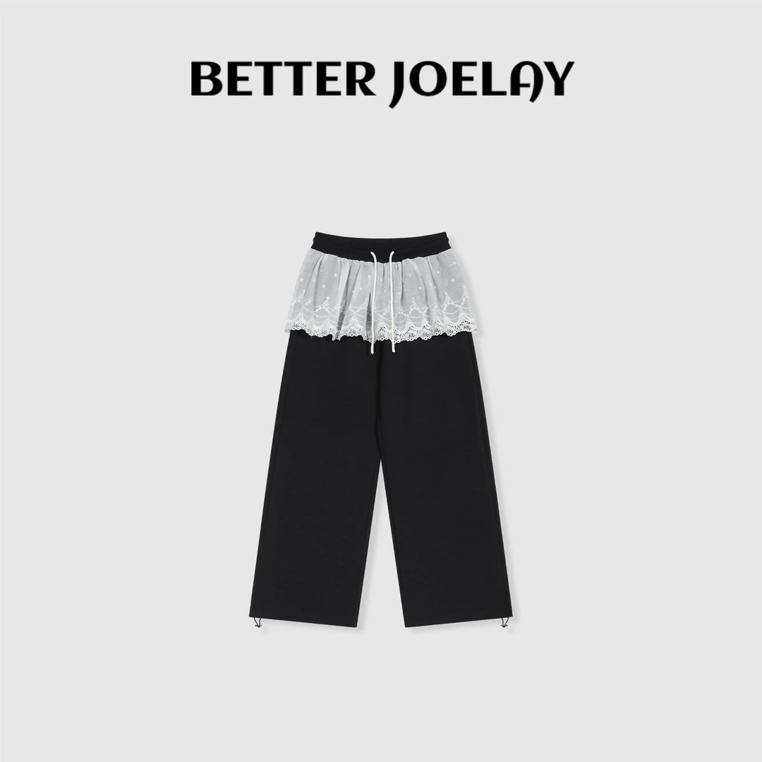 BETTER JOELAY-【​​珍珠裤腰】时尚直筒裤子微宽松百搭休闲风ZZ3028