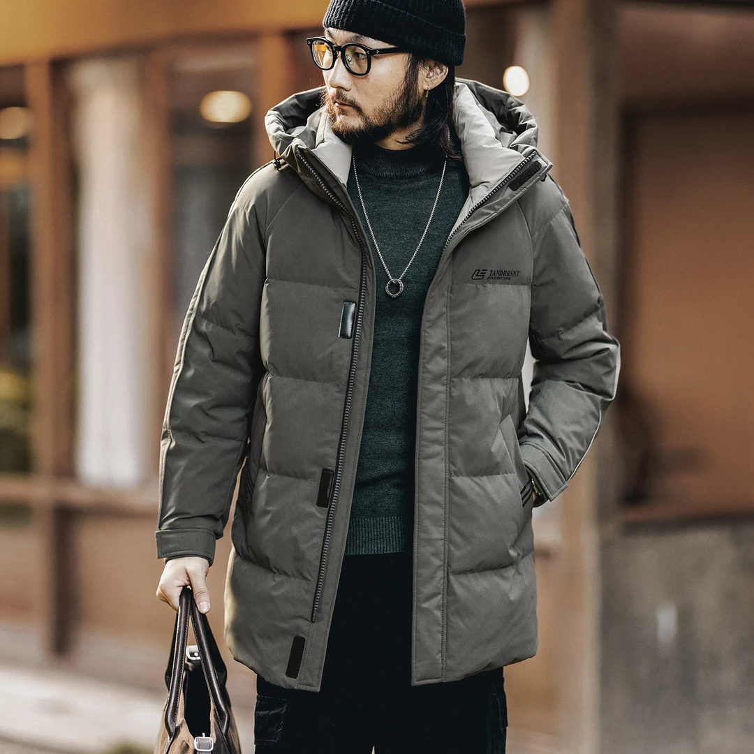 格蓝鹿高端新国标羽绒服男冬季潮牌宽松休闲中长款鹅绒服外套男装