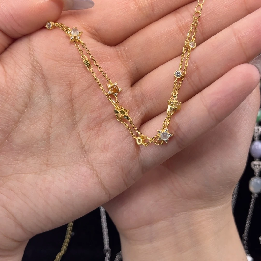 翡翠手链银S925镶嵌668588