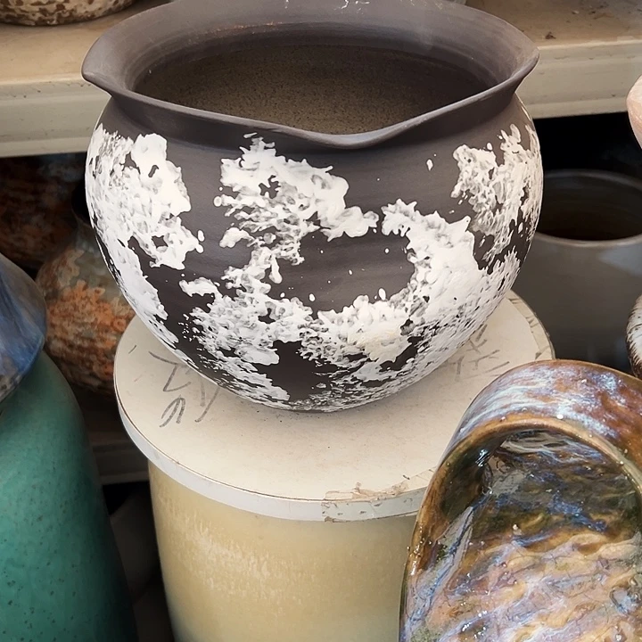 景德镇精品花盆栽适口24高22