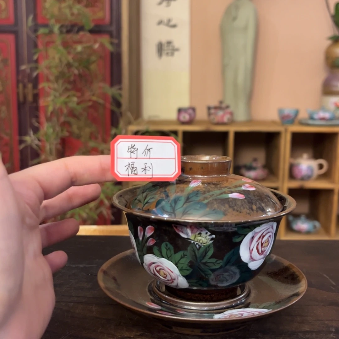 柴烧纯手工手绘陶瓷
