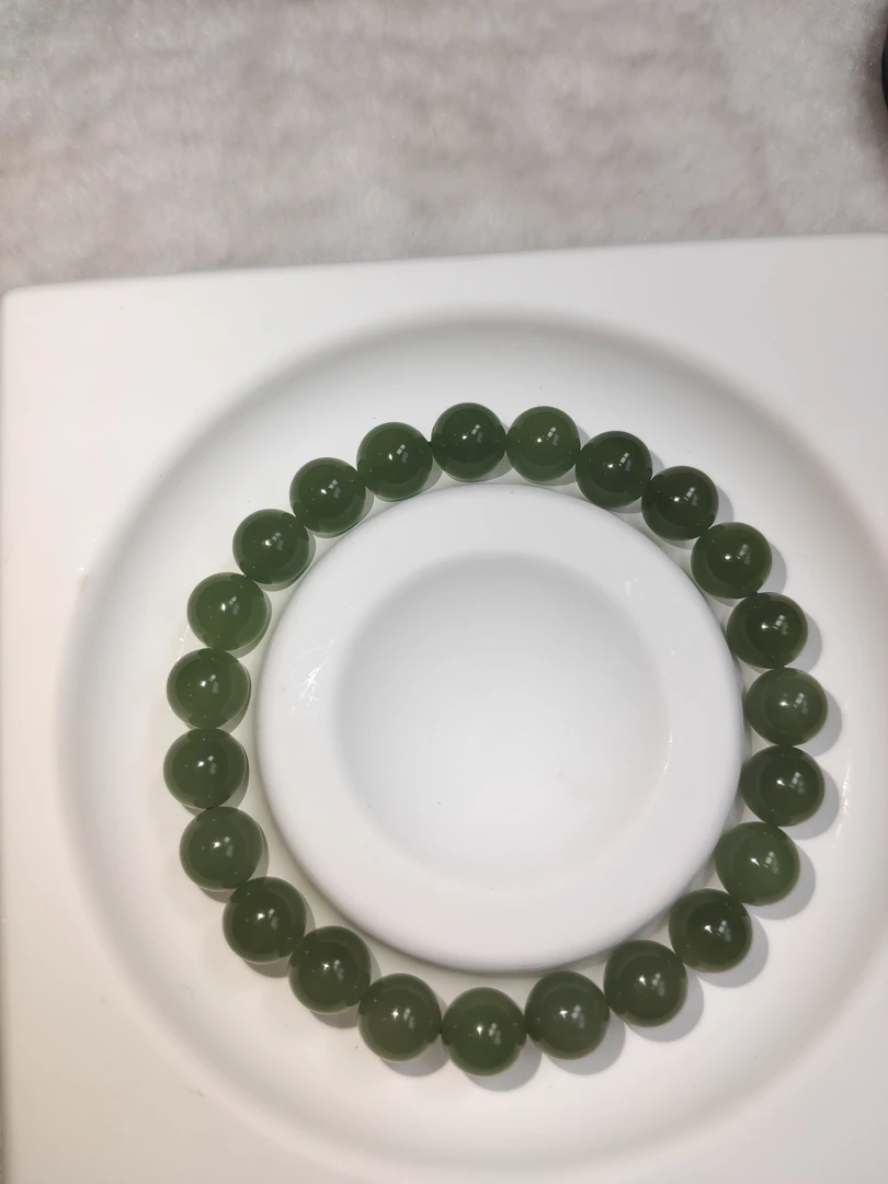 天然玉石和田碧玉手串