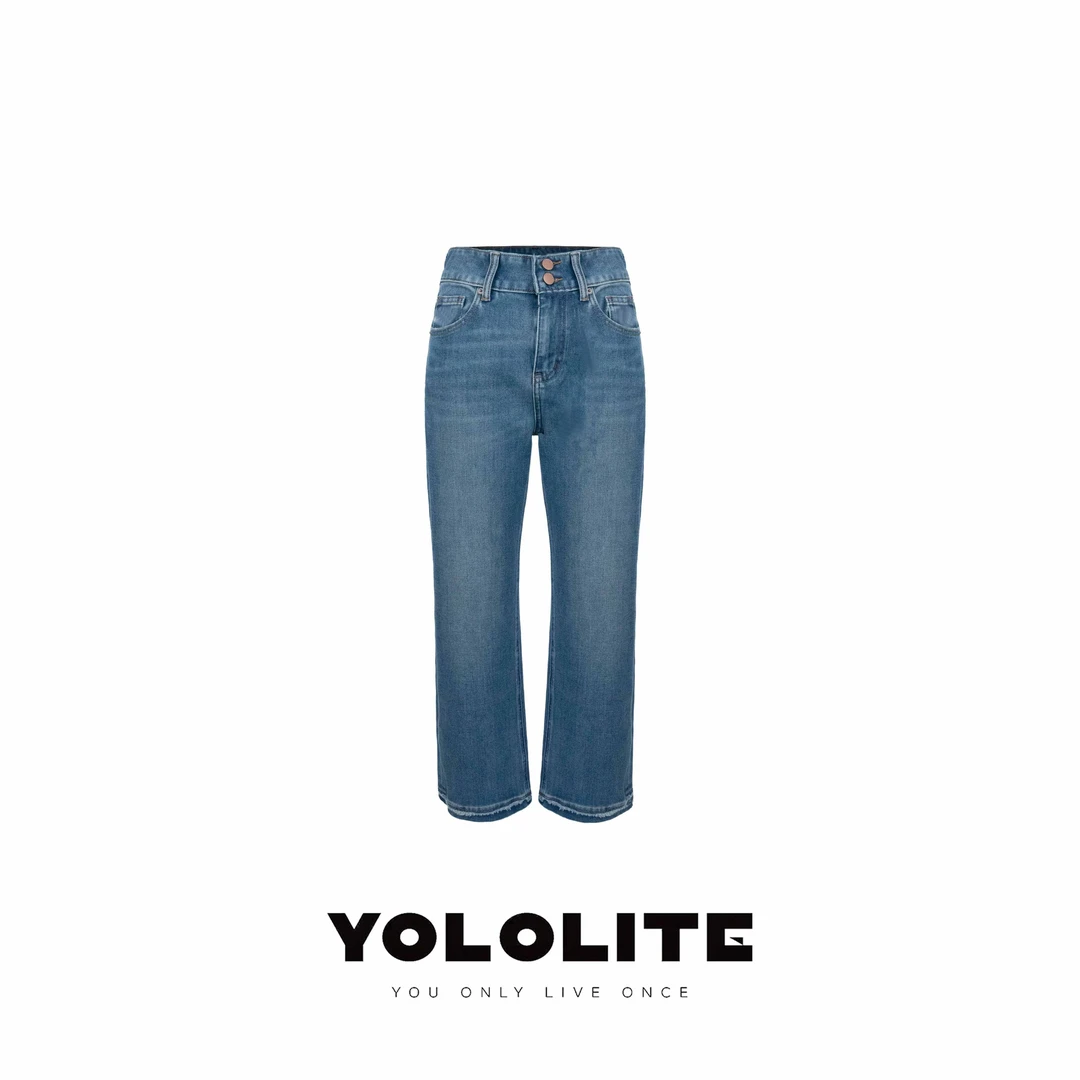YOLOLITE【简易派】2595夏季水洗小脚裤时尚牛仔裤休闲裤洋气