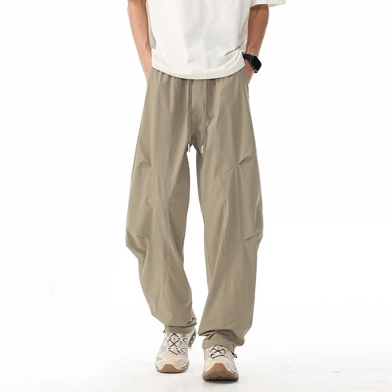 美式弯刀裤男款早秋速干男裤透气休闲长裤伞兵直筒裤户外冲锋裤子