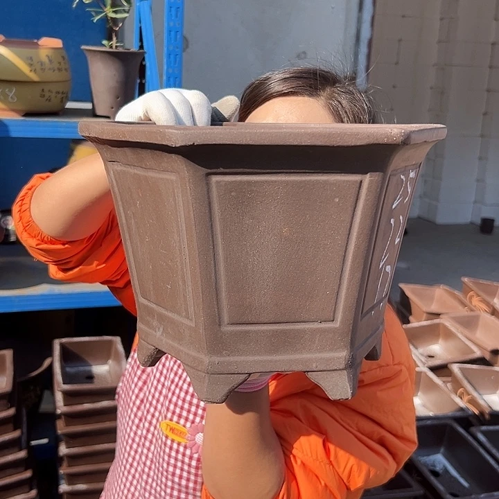 25素面六方花盆花盆花盆