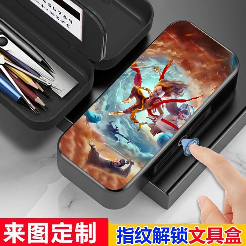 哪吒闹海之mo闹海之魔童闹海指纹密码文具盒多功能爆款铅笔盒