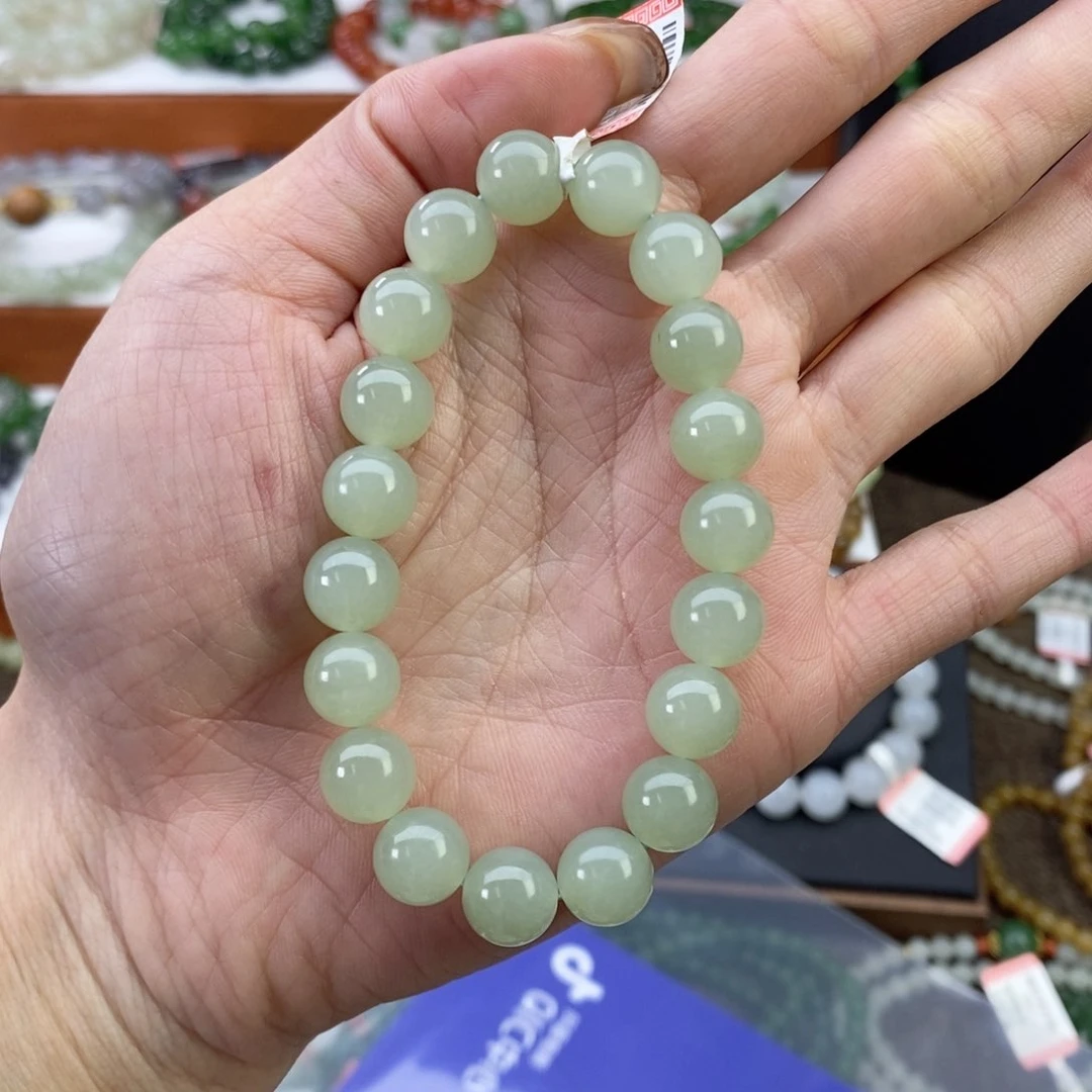 和田玉手串未镶嵌玲*