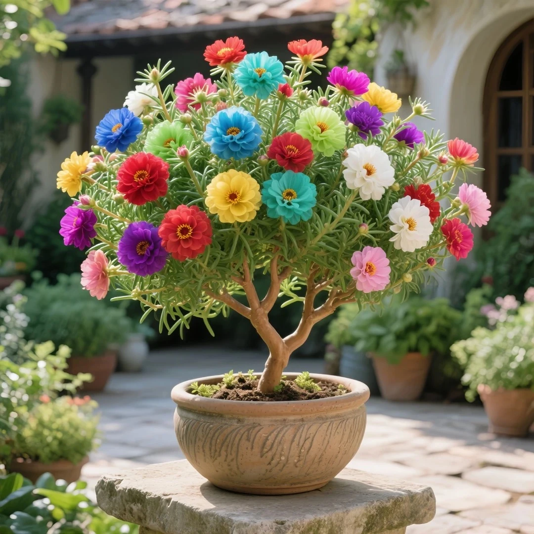 （买二送一）重瓣太阳花苗多色老桩室内外四季开花花卉绿植好养活