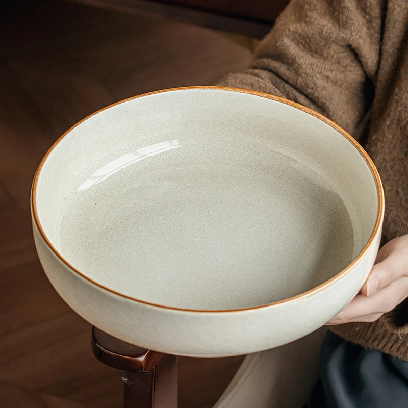 小悠家〖外贸尾单〗家用菜碗陶瓷水果盘饭店大号汤碗大码面碗微瑕