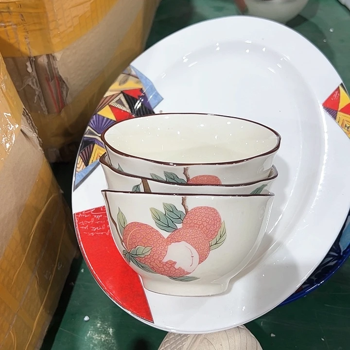 微瑕介意勿拍不退不换 贵妃笑米饭碗10只