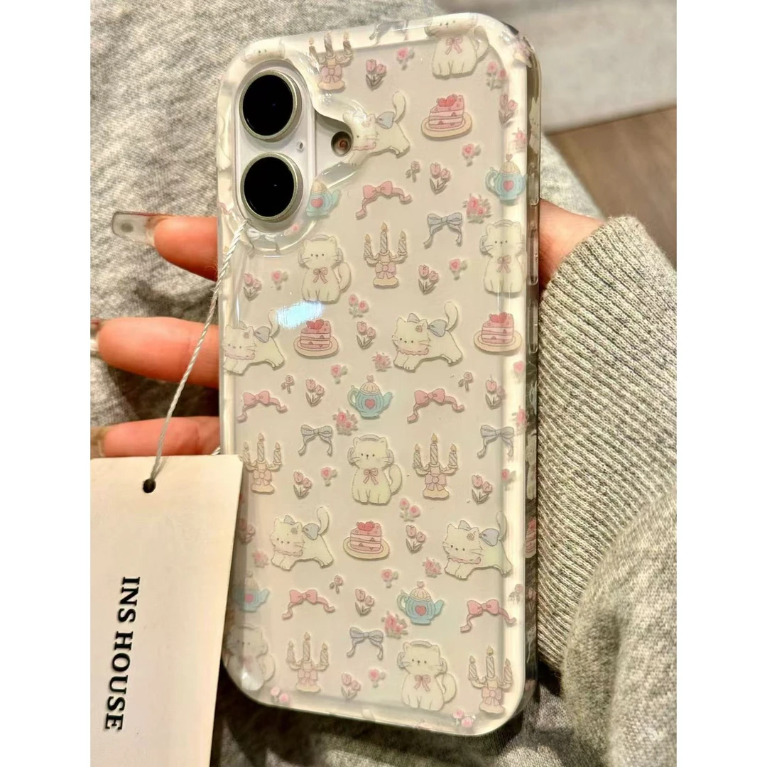 壳望千层小猫适用苹果华为vivo小米oppo女iphone15/16/14手机