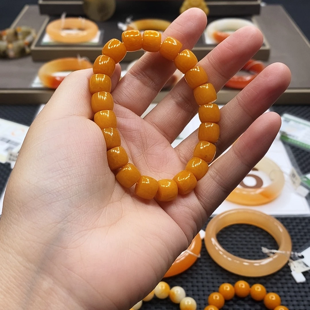 石英质玉（黄龙玉）未镶嵌手镯