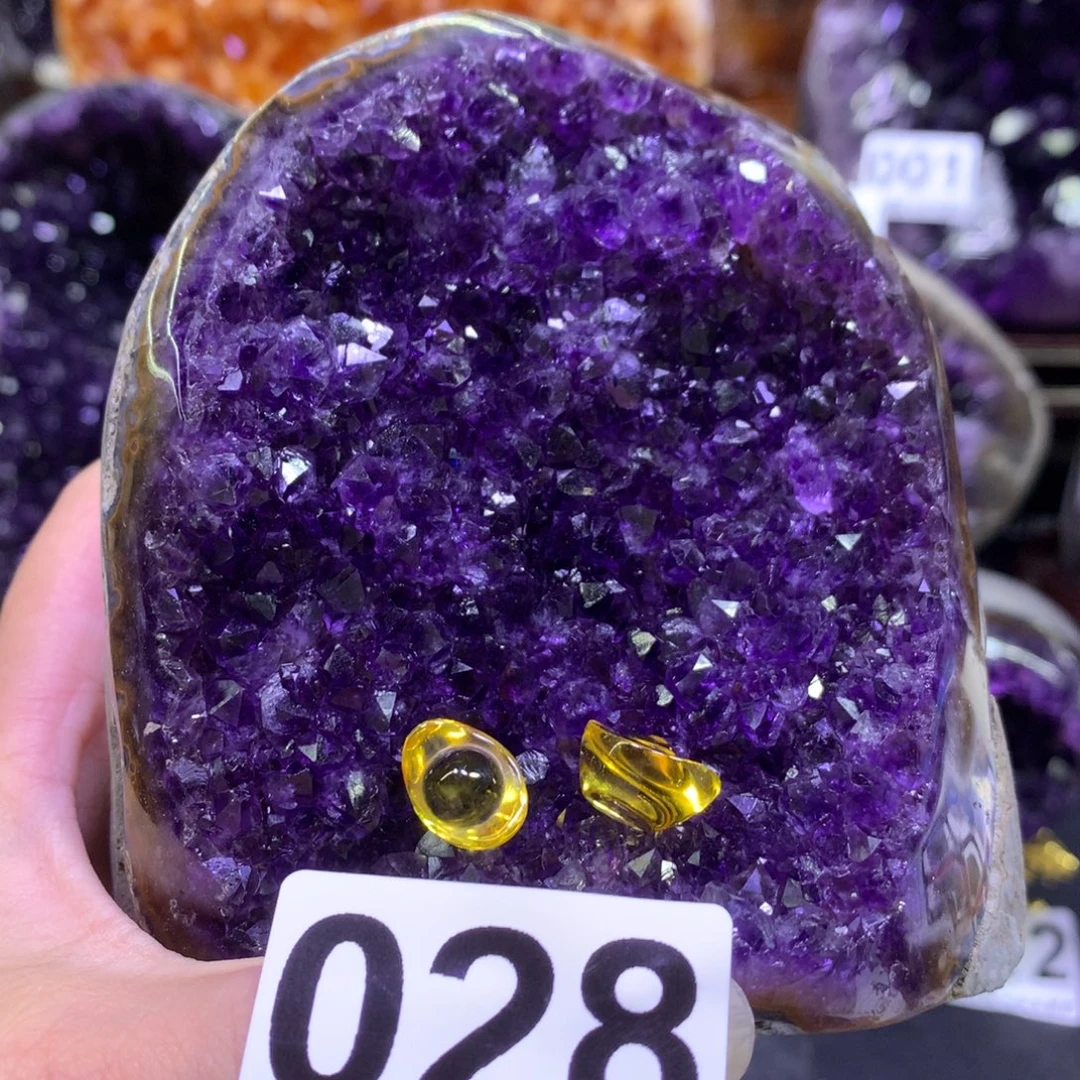 紫晶未镶嵌摆件水晶