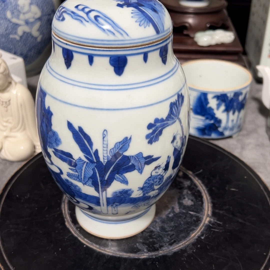 哈***士瓷片青花瓷器青花瓷器