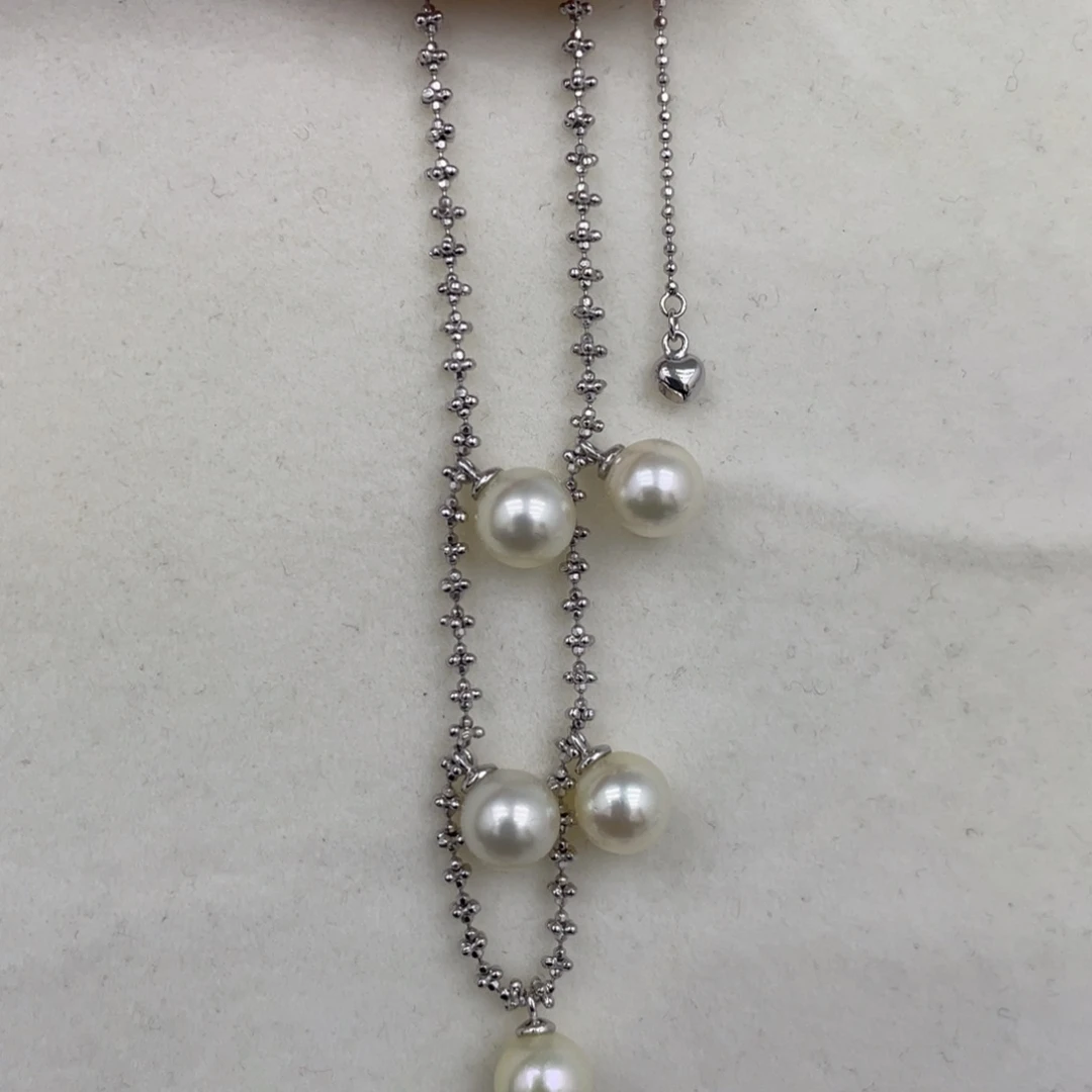 手绳海水珍珠银S925镶嵌