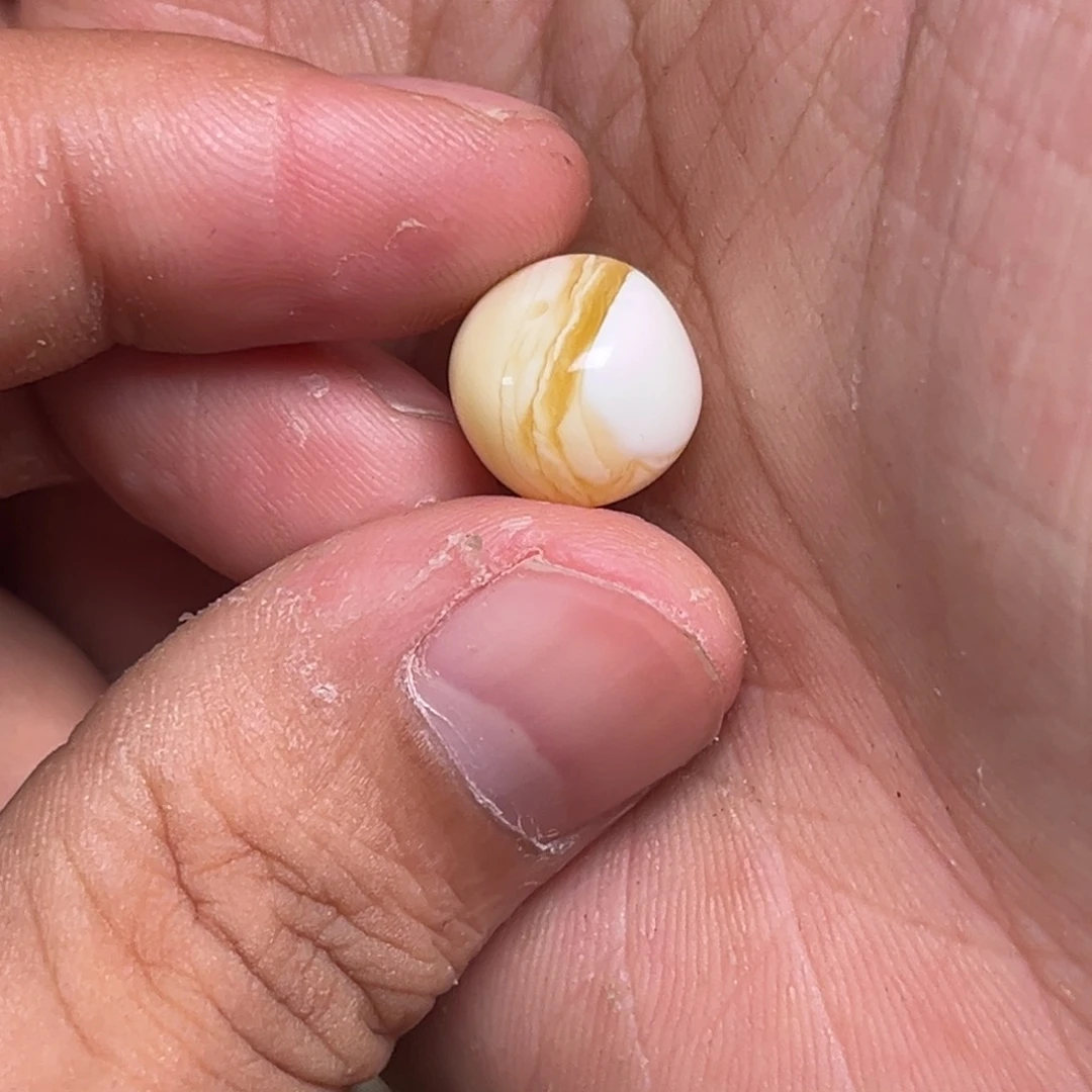 老***于琥珀未镶嵌裸石蜜蜡老型漆白花