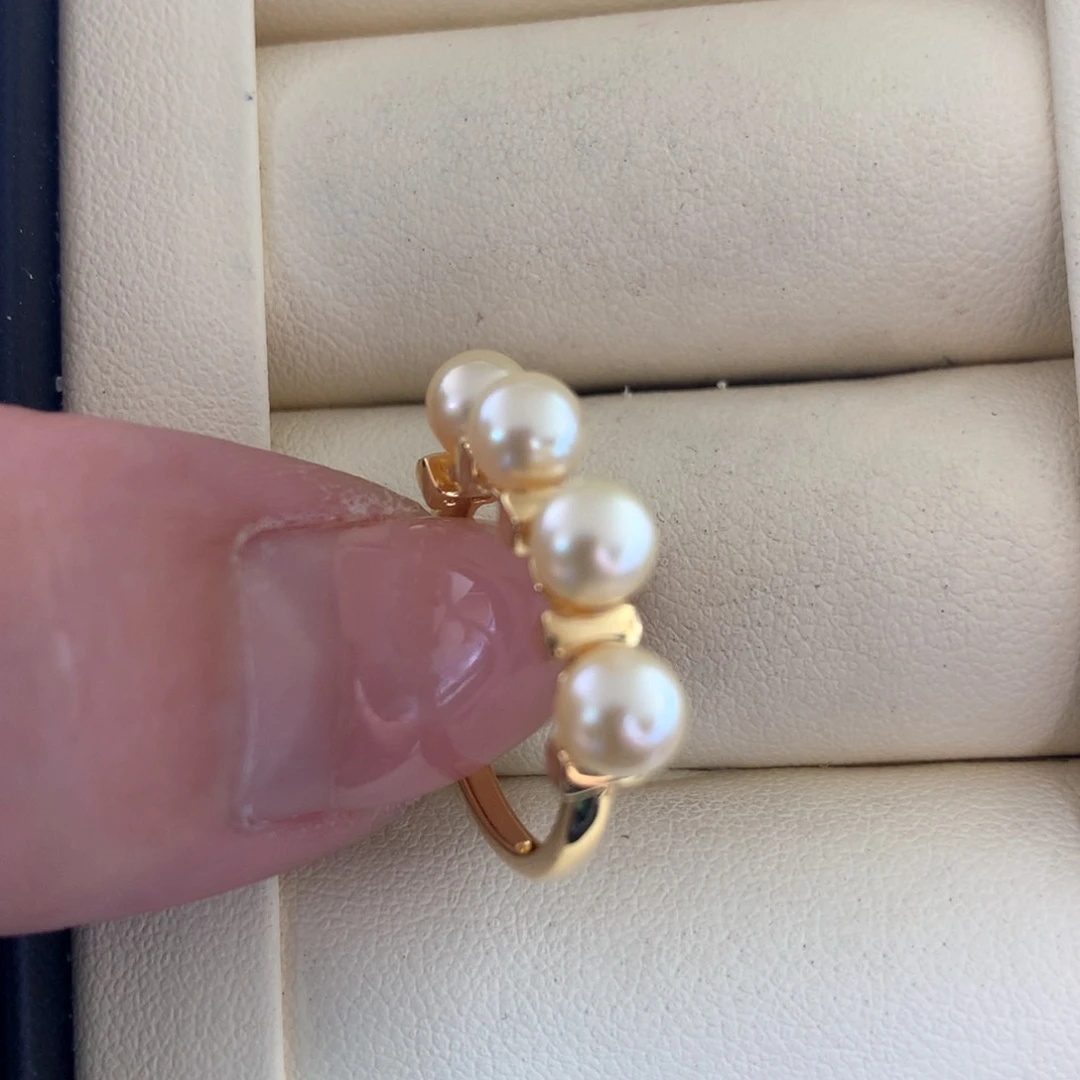 银S925镶嵌戒指海水珍珠