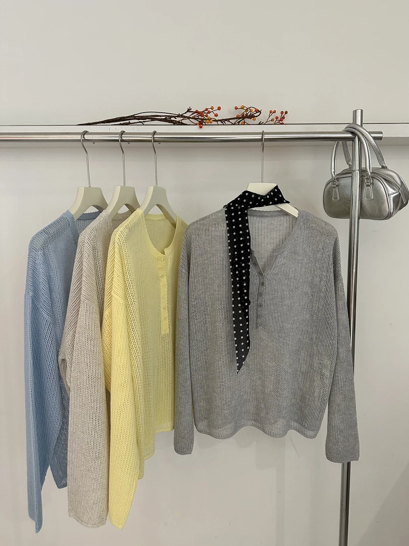 集合链接【001-050】套头款刺绣条纹毛针织衫圆领打底夏款休闲