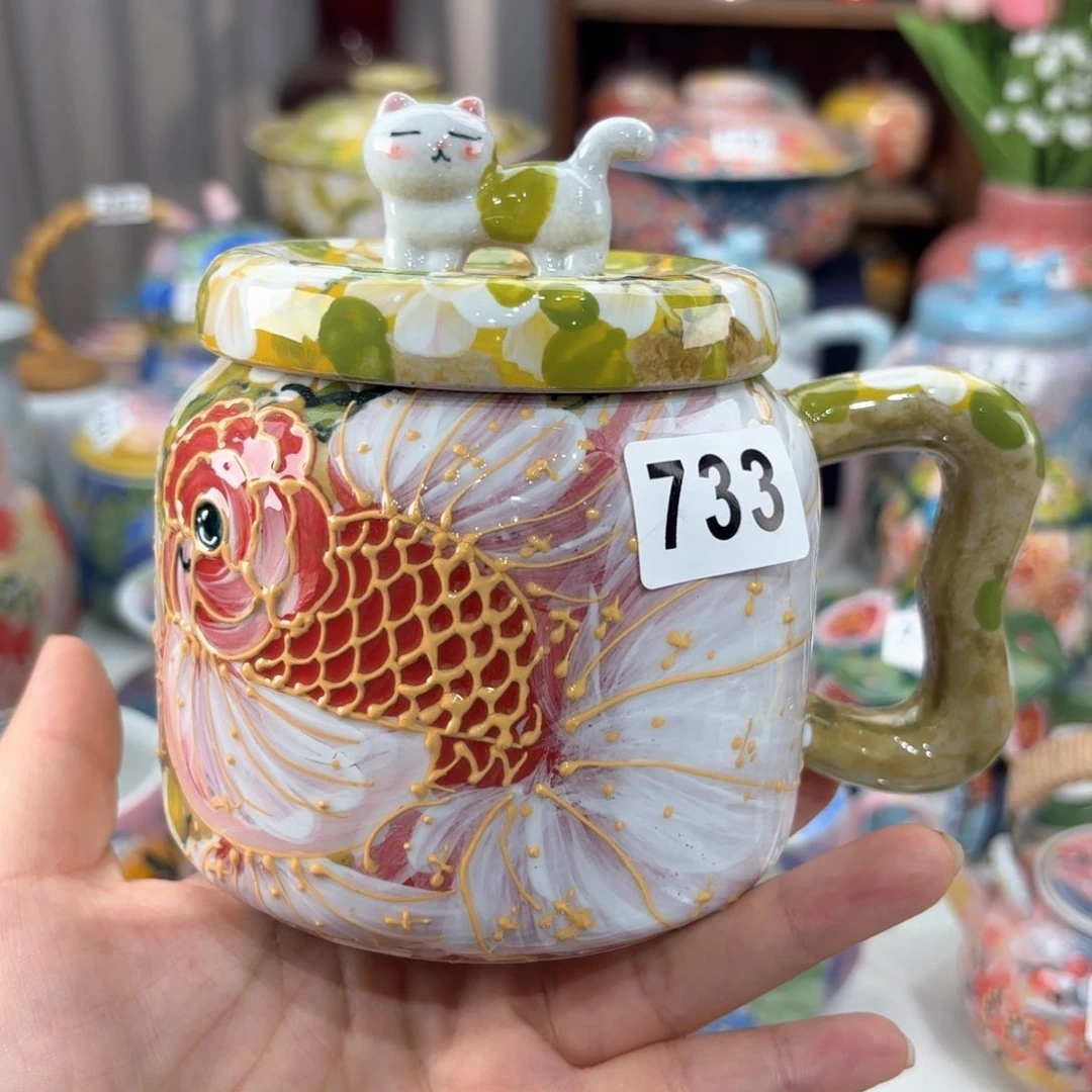 景德镇手绘高温釉下彩陶瓷茶具