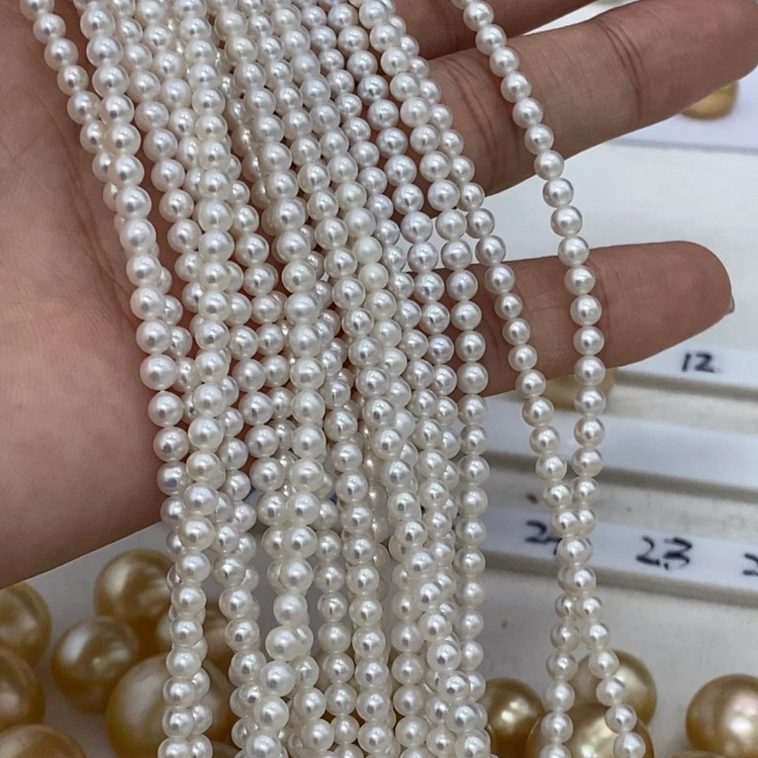 颈饰未镶嵌淡水珍珠淡水小米珠3.5m串链