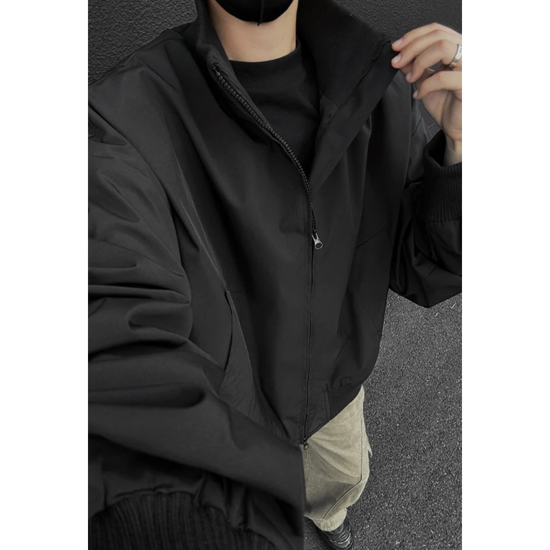 cleanfit廓形飞行员夹克男秋季短款潮流美式bomber立领棒球服外套