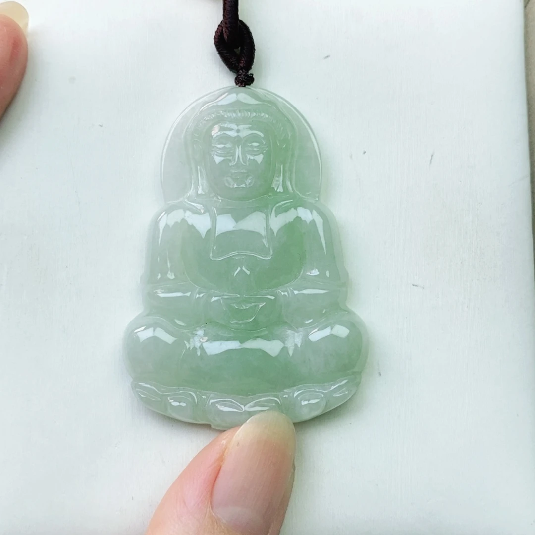 A***里颈饰未镶嵌翡翠观音
