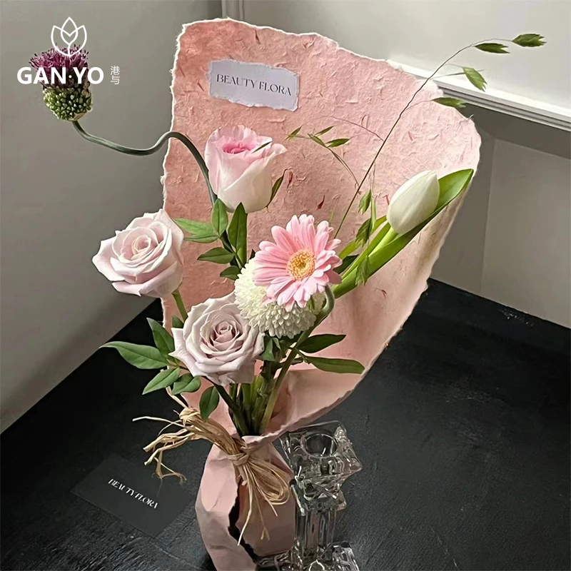 港与 手撕花瓣纸鲜花花束包花纸礼品礼物包装纸花艺花店diy手工纸
