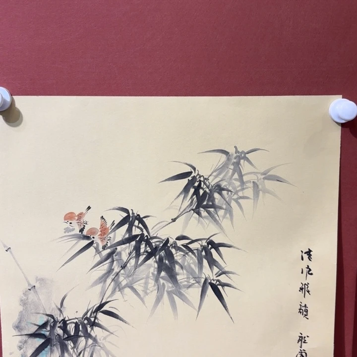 国画听兰老师花鸟