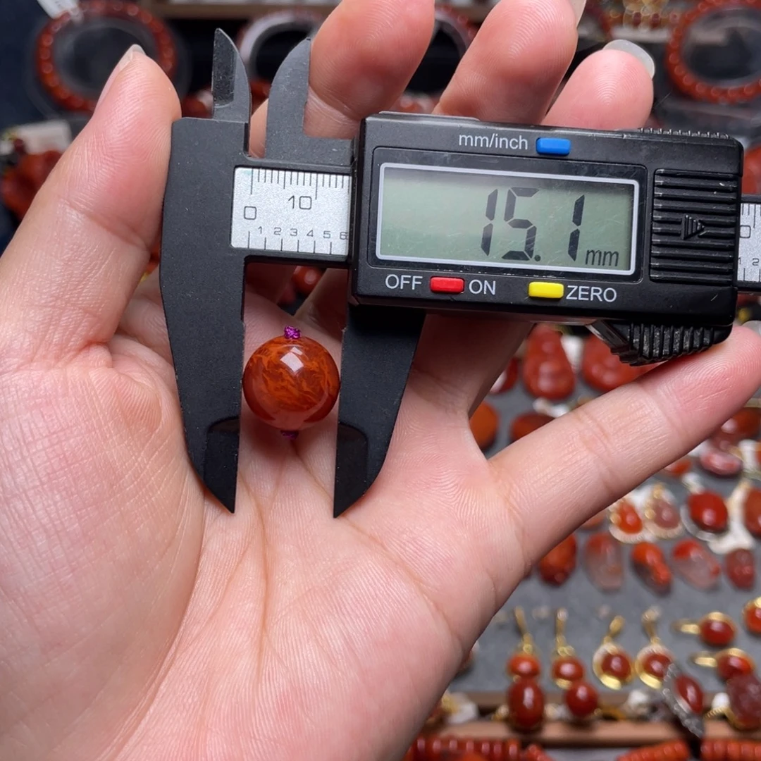 南红玛瑙未镶嵌圆珠15.1mm