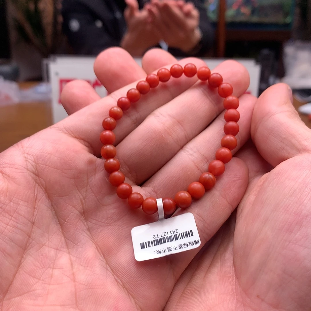 南红玛瑙单圈未镶嵌6mm➕东山老料柿子黄