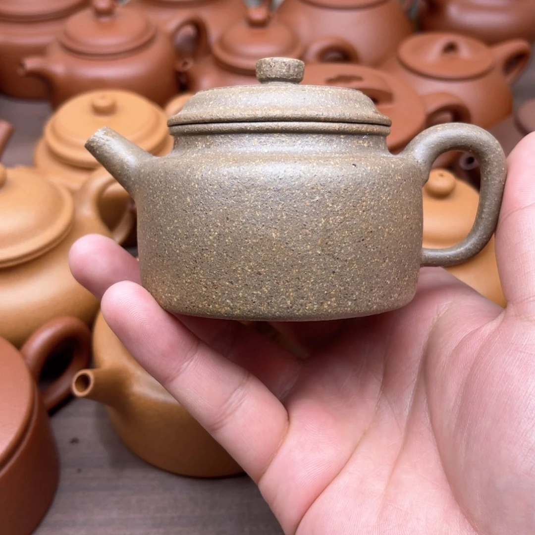 紫砂茶壶迅****行宜兴紫砂壶原矿青降坡德钟150毫升
