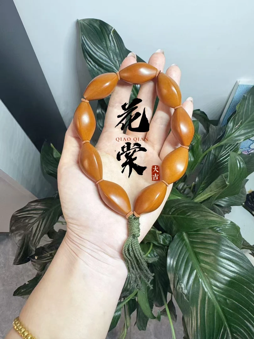 橄榄核手工精抛 梅林红油核